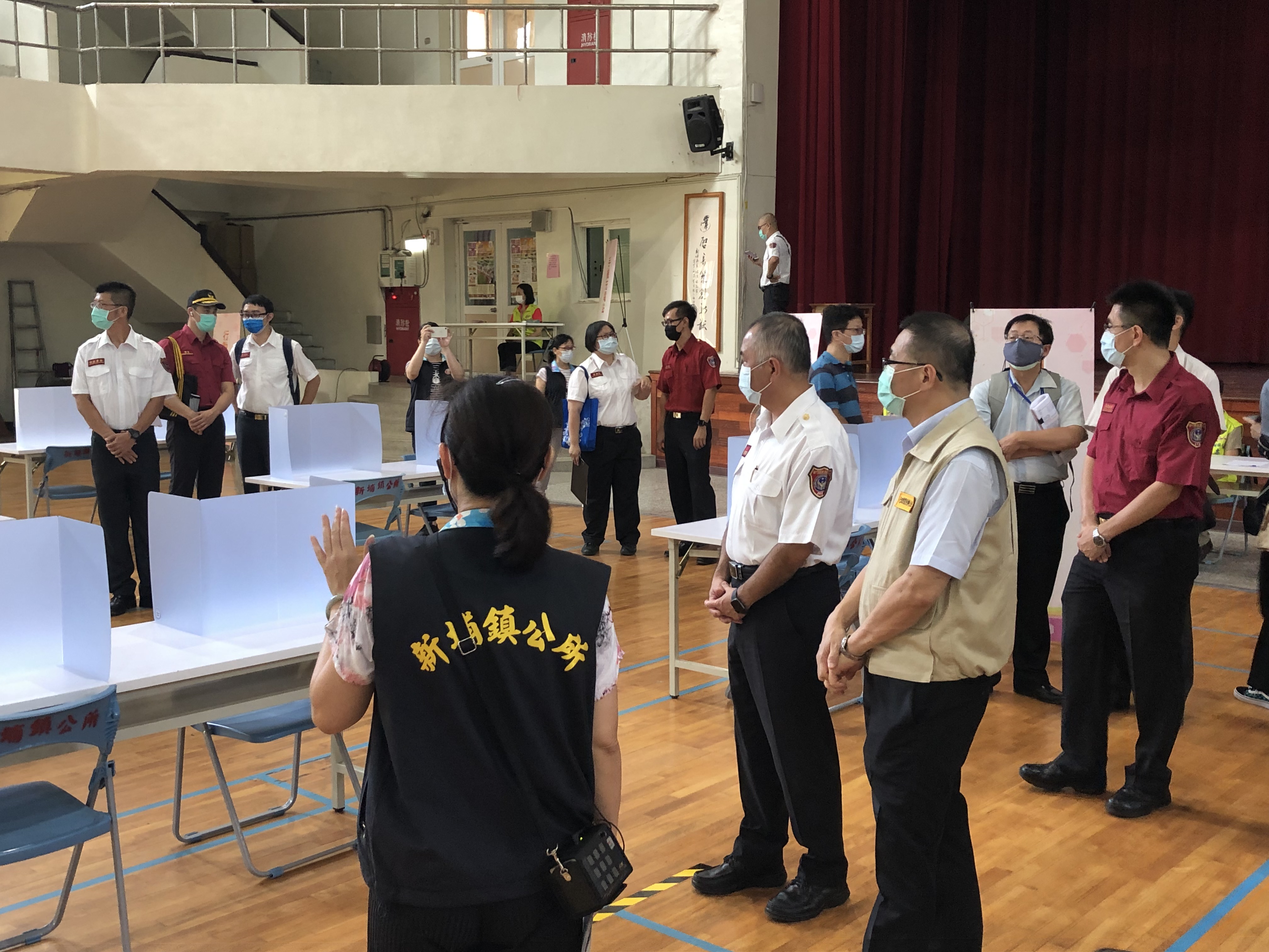 新竹縣110年災害防救深耕第3期計畫-鄉鎮市公所收容所開設服務功能設施布置與運作功能導覽之實兵演練（新埔鎮公所場次）