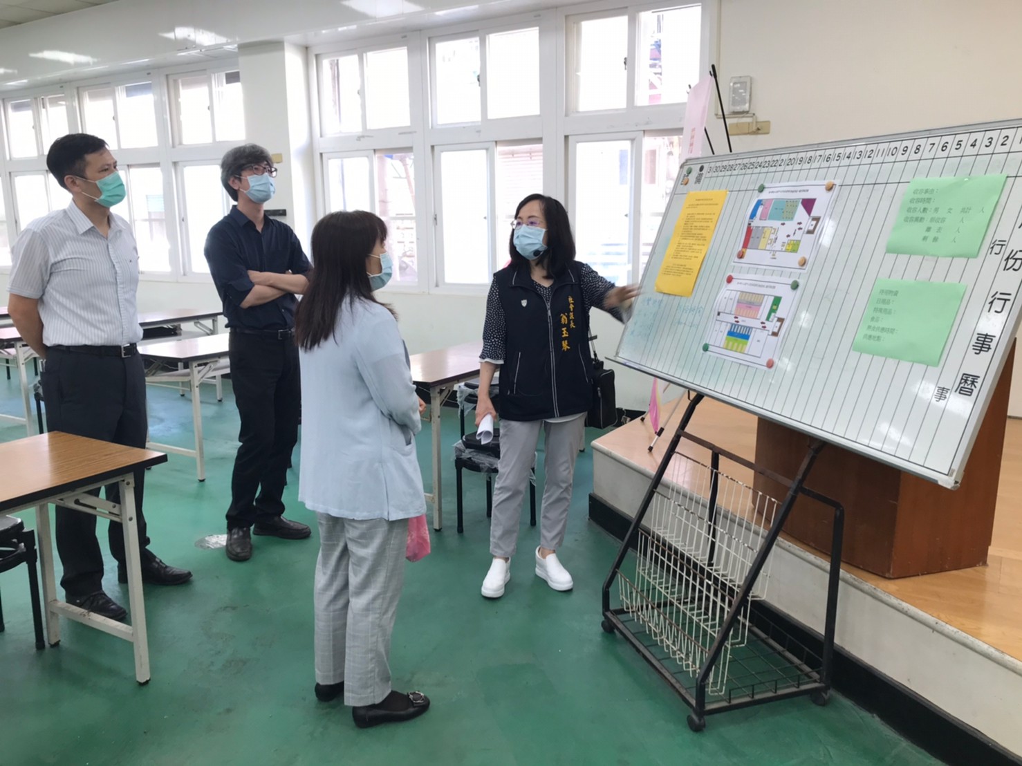 新竹縣110年災害防救深耕第3期計畫-鄉鎮市公所收容所開設服務功能設施布置與運作功能導覽之實兵演練（湖口鄉公所場次）